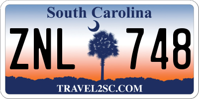 SC license plate ZNL748