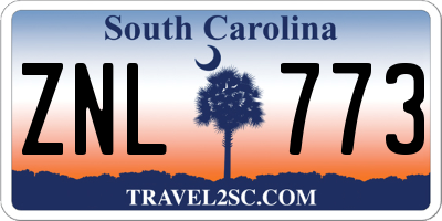SC license plate ZNL773