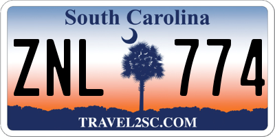 SC license plate ZNL774