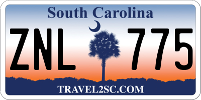 SC license plate ZNL775
