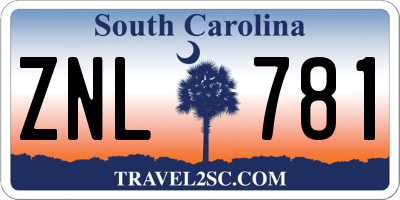 SC license plate ZNL781