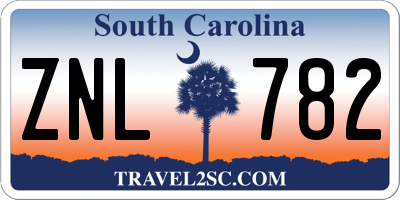 SC license plate ZNL782