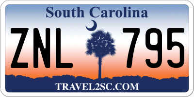 SC license plate ZNL795
