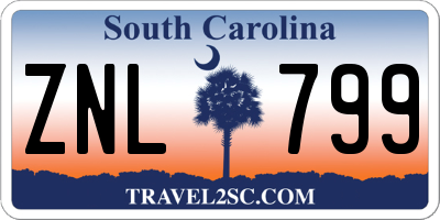 SC license plate ZNL799
