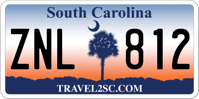 SC license plate ZNL812