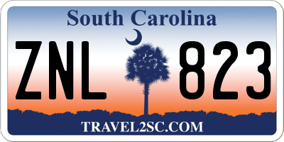 SC license plate ZNL823