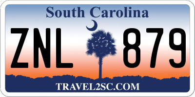 SC license plate ZNL879