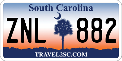 SC license plate ZNL882