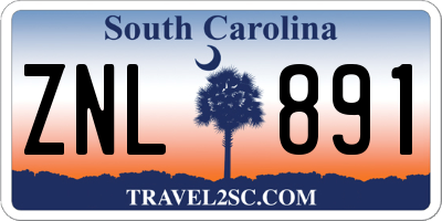 SC license plate ZNL891