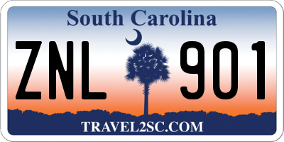 SC license plate ZNL901