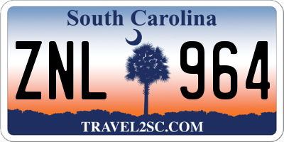 SC license plate ZNL964