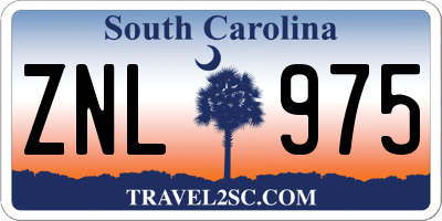 SC license plate ZNL975