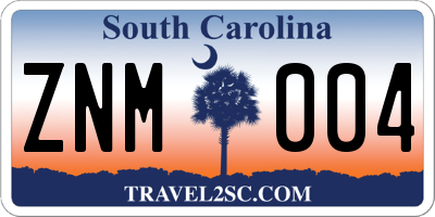 SC license plate ZNM004