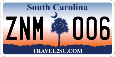 SC license plate ZNM006