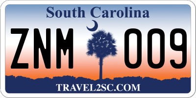 SC license plate ZNM009