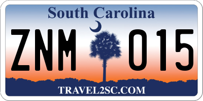 SC license plate ZNM015