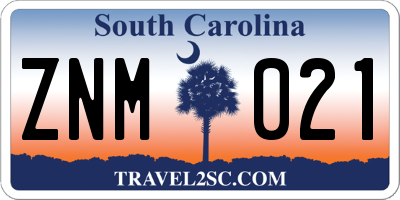 SC license plate ZNM021