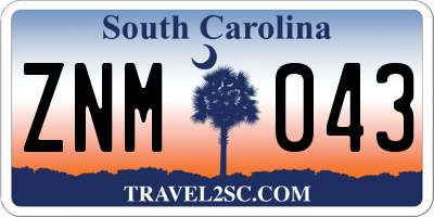 SC license plate ZNM043