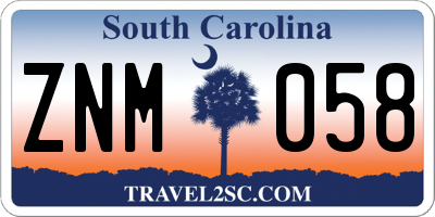 SC license plate ZNM058