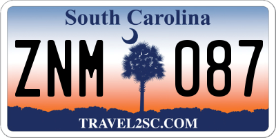 SC license plate ZNM087