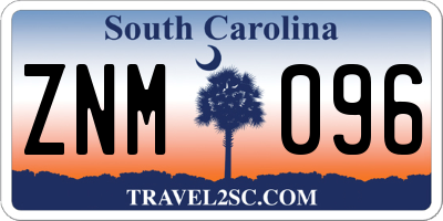 SC license plate ZNM096