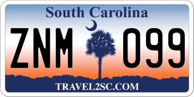 SC license plate ZNM099