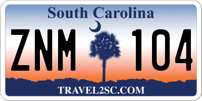SC license plate ZNM104