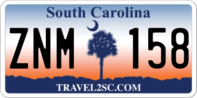 SC license plate ZNM158
