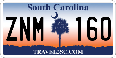 SC license plate ZNM160