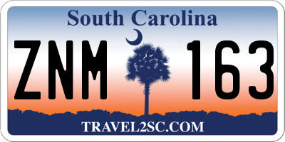 SC license plate ZNM163