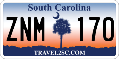 SC license plate ZNM170