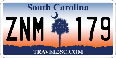SC license plate ZNM179