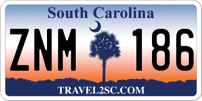 SC license plate ZNM186