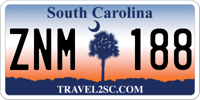 SC license plate ZNM188