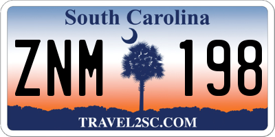 SC license plate ZNM198