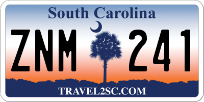 SC license plate ZNM241