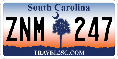 SC license plate ZNM247