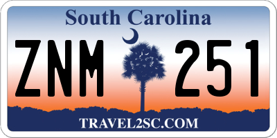 SC license plate ZNM251