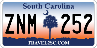 SC license plate ZNM252