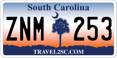 SC license plate ZNM253