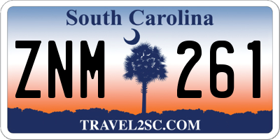 SC license plate ZNM261