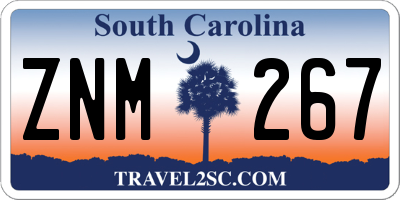 SC license plate ZNM267