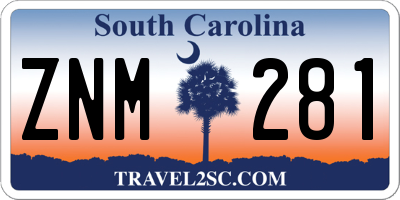 SC license plate ZNM281