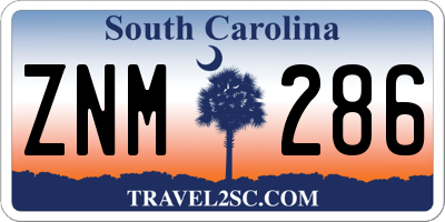 SC license plate ZNM286