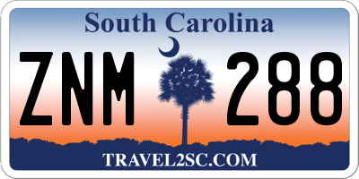 SC license plate ZNM288