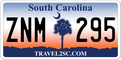 SC license plate ZNM295