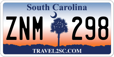 SC license plate ZNM298