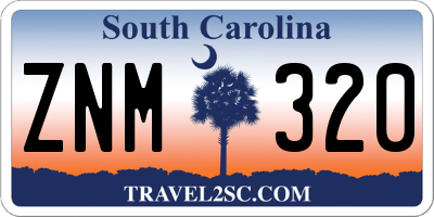 SC license plate ZNM320