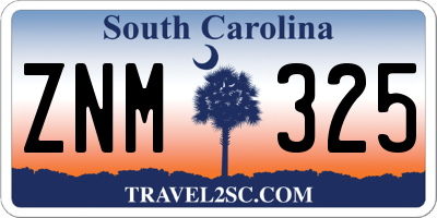 SC license plate ZNM325