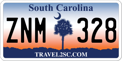 SC license plate ZNM328